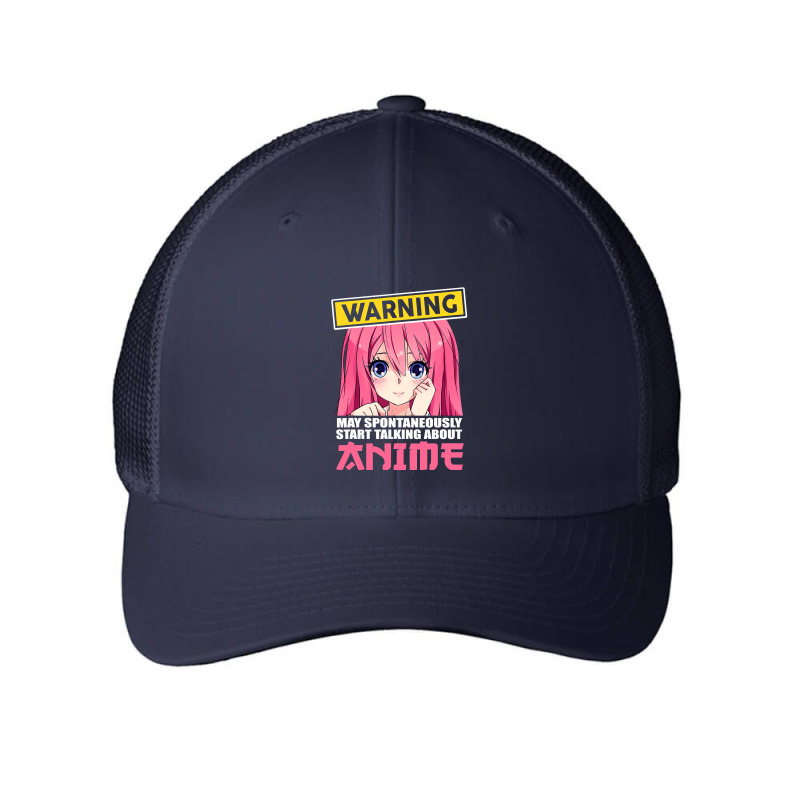 Warning May Spontaneously Start Talking About Anime Girls , Best Gift, Mesh Cap | Artistshot