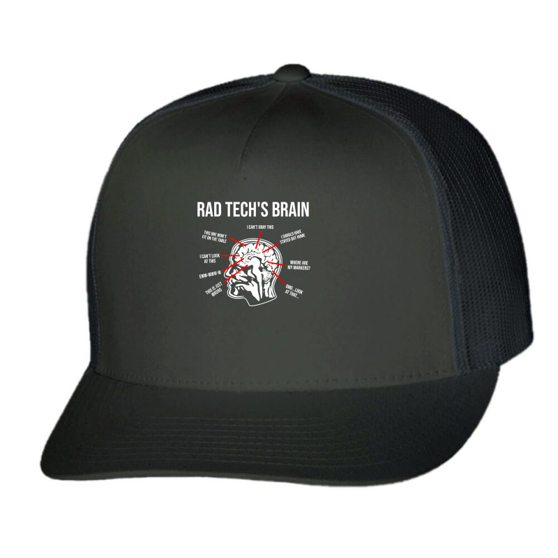 Radiologic Technologist Rad Tech Brain Radiology T Shirt Trucker Cap by walkersnoelan | Artistshot