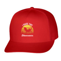 Retro I Raise Tiny Dinosaurs Funny Vintage Bearded Dragon Men Women Trucker Cap | Artistshot