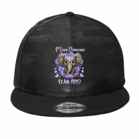 Elephant I Love Someone With Irritable Bowel Syndrome Cute Camo Snapback | Artistshot