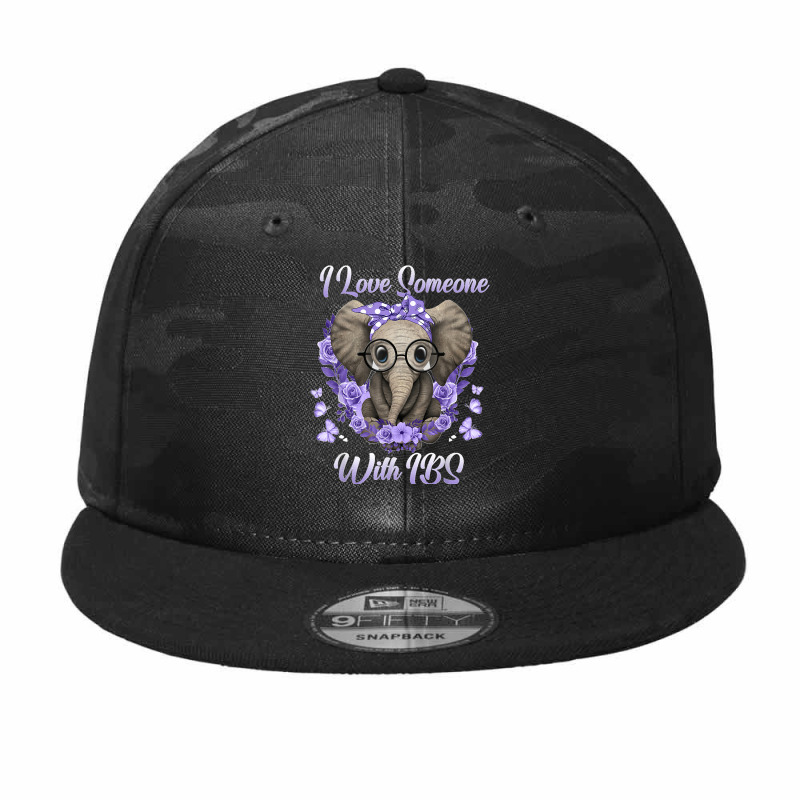 Elephant I Love Someone With Irritable Bowel Syndrome Cute Camo Snapback by WirtzRichard | Artistshot