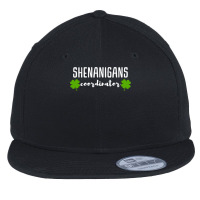 Shenanigans Coordinator  Saint Irish Pats St, Patrick's Day Flat Bill Snapback Cap | Artistshot