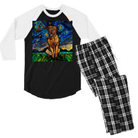 Dogue De Bordeaux T  Shirt Dogue De Bordeaux Night T  Shirt Men's 3/4 Sleeve Pajama Set | Artistshot