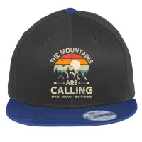 Vintage The Mountains Are Calling Space Splash Big Thunder T Shirt Flat Bill Snapback Cap | Artistshot