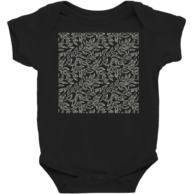 Nature Pattern T  Shirt Minimalist Leaf Line Art Illustration As A Sea Baby Bodysuit by wrohan578 | Artistshot