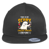 This Is My Scary English Costume Teacher Halloween Design Character Flat Bill Snapback Cap | Artistshot