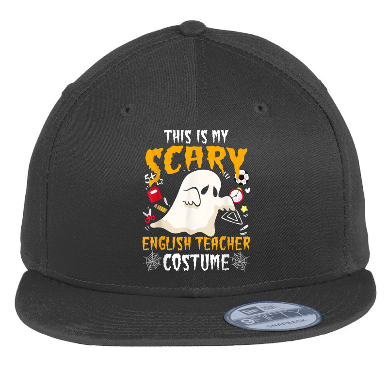 This Is My Scary English Costume Teacher Halloween Design Character Flat Bill Snapback Cap | Artistshot