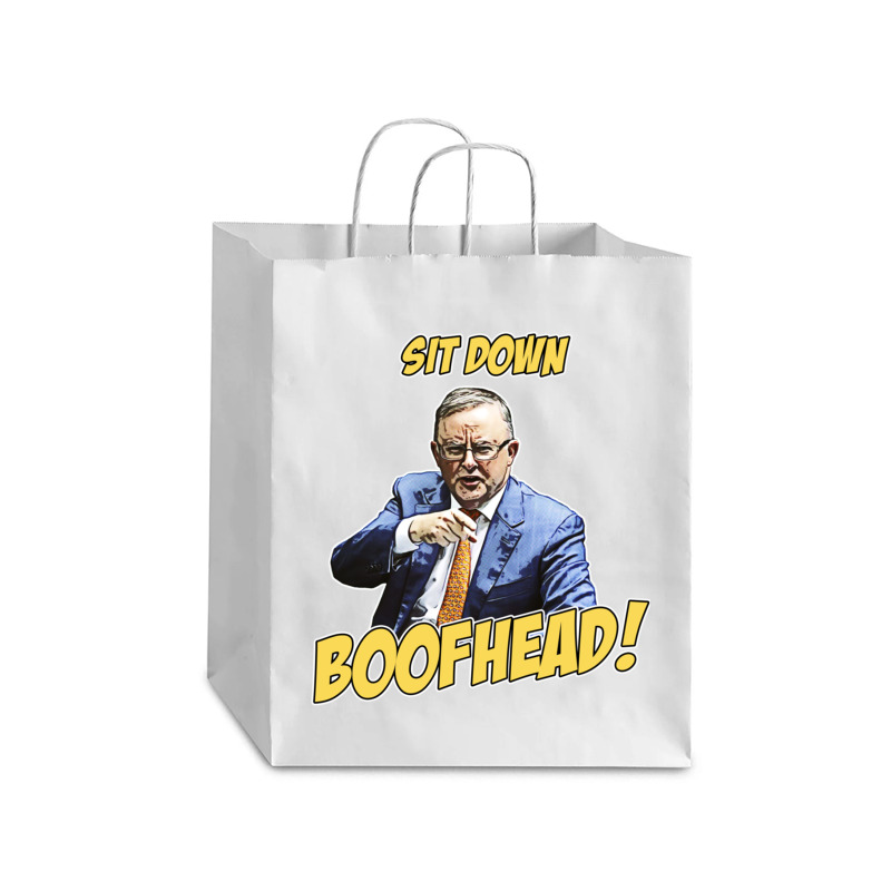 Sit Down Boofhead - Albo Auspol Dutton Australian Politics Anthony Alb Debie Paper Bag - 10 X 5 X 13 | Artistshot