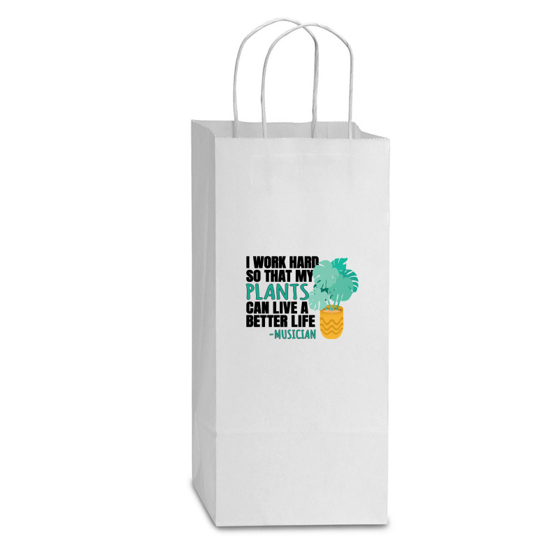 Musician Quote Double Wine Paper Bag - 6 1/2 X 3 1/2 X 12 3/8 | Artistshot