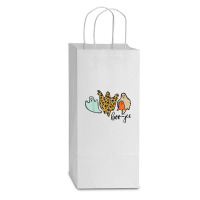 Boo Jee Leopard Funny Halloween Ghost T Shirt Double Wine Paper Bag - 6 1/2 X 3 1/2 X 12 3/8 | Artistshot