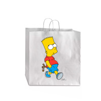 The Simpsons Bart Simpson With Slingshot Premium T Shirt Jumbo Paper Bag - 18 X 7 X 18 3/4 | Artistshot