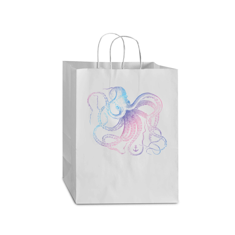 Octopus Shirt Cool Vintage Marine Biologist Ocean Sea Life 1 T Shirt Mart Paper Bag -13 X 7 X 17 | Artistshot