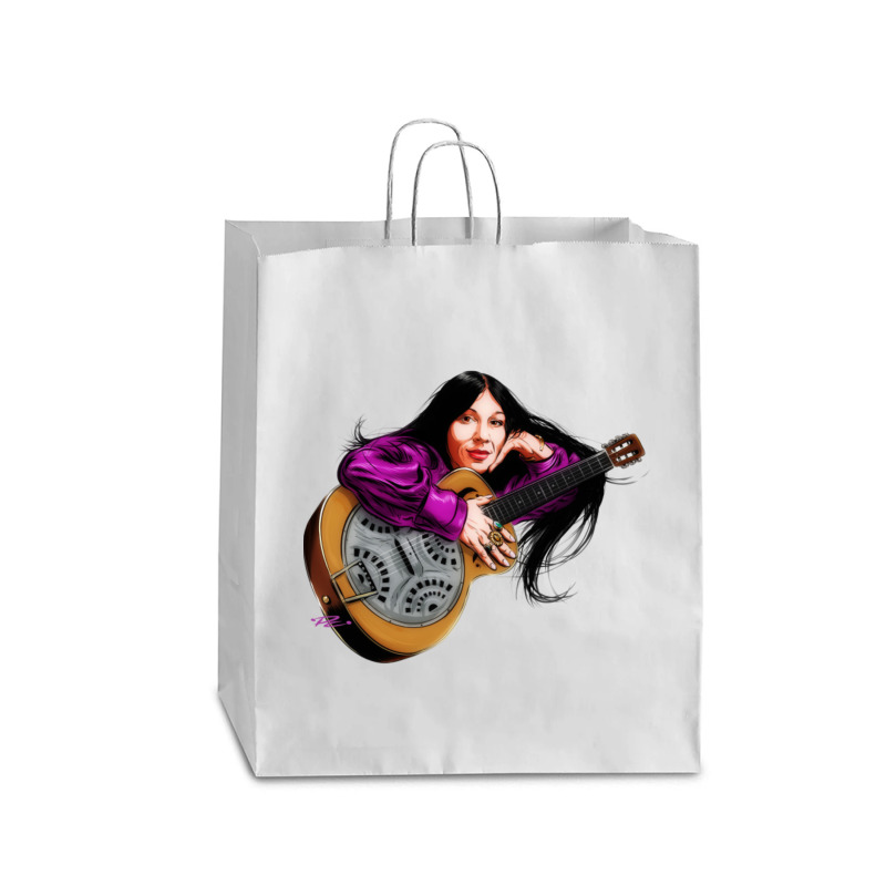 Buffy Sainte Marie - An Illustration By Paul Cemmick Queen Paper Bag - 16 X 6 X 19 1/4 | Artistshot