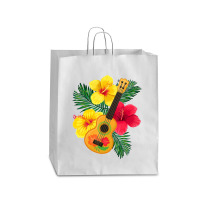 Hawaiian Ukulele Lute Guitar Hibiscus Queen Paper Bag - 16 X 6 X 19 1/4 | Artistshot