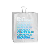 Happy Hanukkah Jewish Holiday Chanukah Menorah Dreidel Queen Paper Bag - 16 X 6 X 19 1/4 | Artistshot