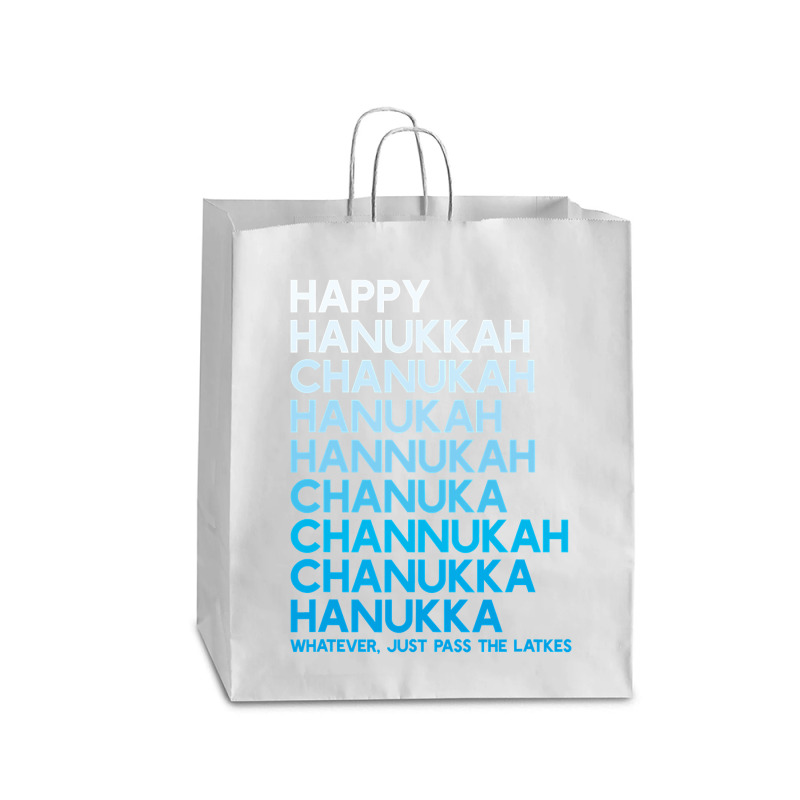 Happy Hanukkah Jewish Holiday Chanukah Menorah Dreidel Queen Paper Bag - 16 X 6 X 19 1/4 | Artistshot