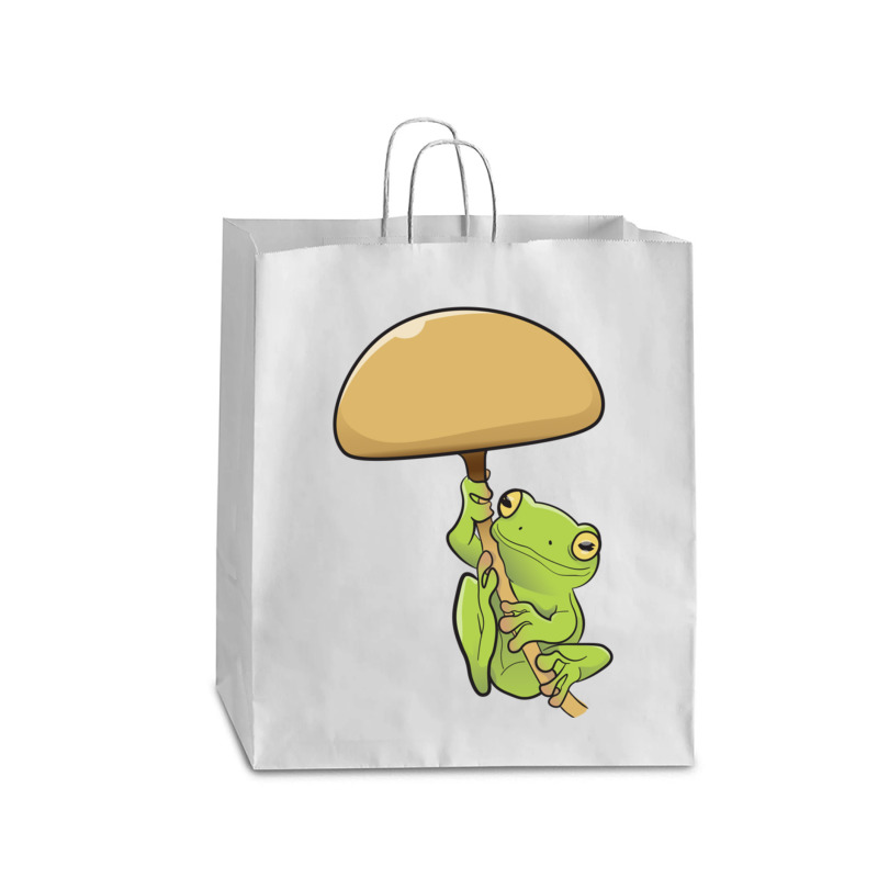 American Green Tree Frog And Fungus Queen Paper Bag - 16 X 6 X 19 1/4 | Artistshot