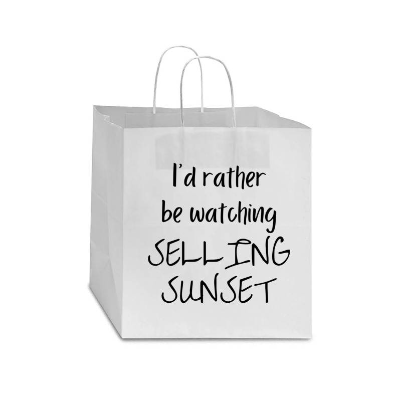 I Would Rather Be Watching Selling Sunset Star Paper Bag - 13 X 7 X 13 | Artistshot