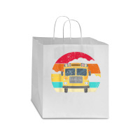 Retro Yellow School Bus For School Bus Driver And Busman Star Paper Bag - 13 X 7 X 13 | Artistshot