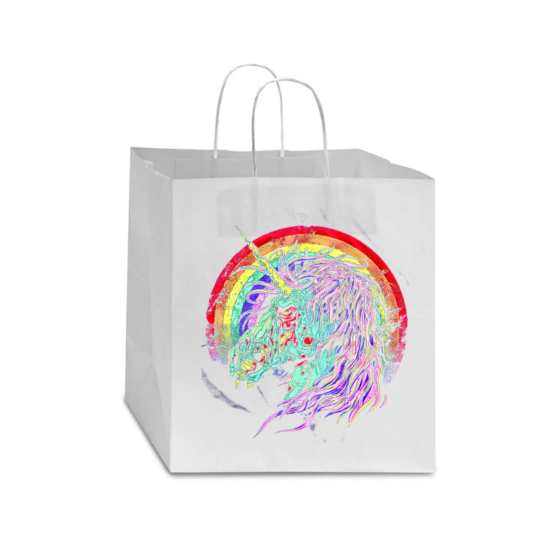 Zombie Unicorn, High Quality Microfiber, Zombie Unicorn Art, Zombie Un Star Paper Bag - 13 X 7 X 13 | Artistshot