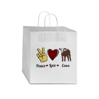 Peace Cows Star Paper Bag - 13 X 7 X 13 | Artistshot