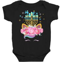 Cute Unicorn Face Hanukkah Gift T  Shirt Unicorn Face Hanukkah Funny H Baby Bodysuit | Artistshot