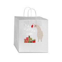 Fa La La Llama   Llama Christmas  Women Men Kids Star Paper Bag - 13 X 7 X 13 | Artistshot