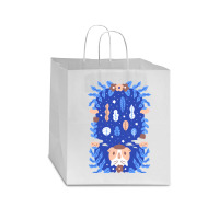 Guinea Pig With Flowers And Leaves, Guinea Pig With Flowers And Leaves Star Paper Bag - 13 X 7 X 13 | Artistshot