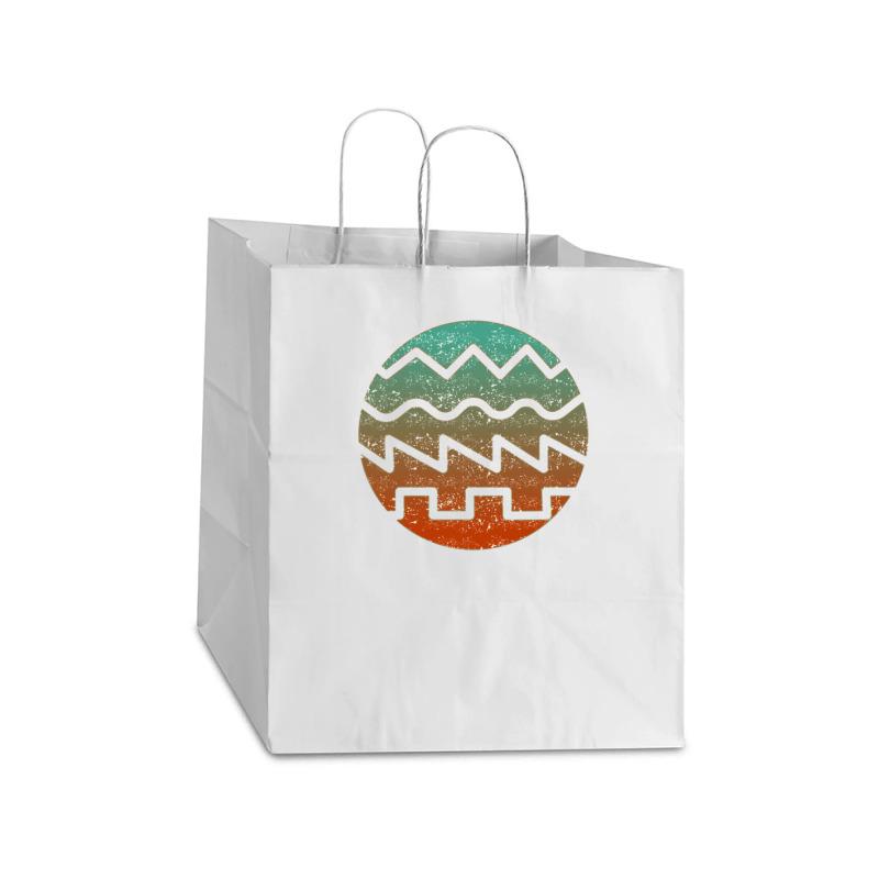 Synthesizer Fan Waveform Take Out Paper Bag - 14 X 10 X 15 1/2 | Artistshot