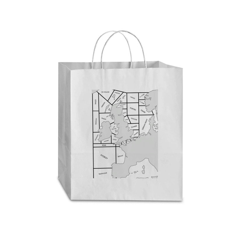 Shipping Forecast Uk Map - Labelled Traveler Paper Bag -13 X 6 X 15 3/4 | Artistshot