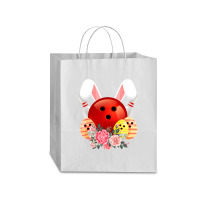 Bowling Easter Bunny Egg 2020 Rabbit Flowers Pascha Bowler Traveler Paper Bag -13 X 6 X 15 3/4 | Artistshot