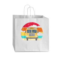 Retro Yellow School Bus For School Bus Driver And Busman Vogue Paper Bag - 16 X 6 X 12 | Artistshot