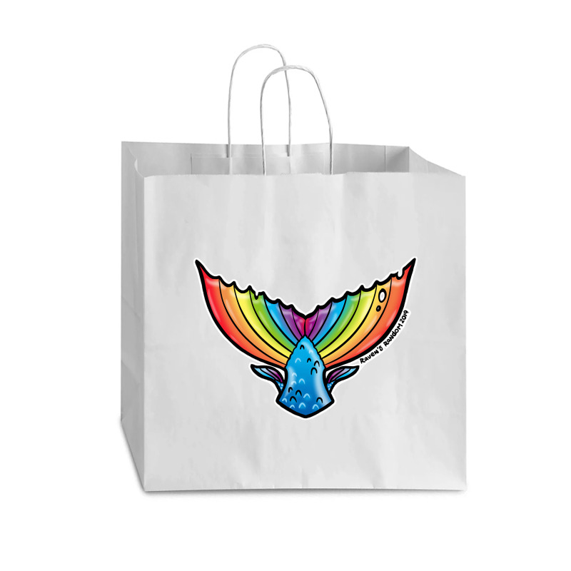 Rainbow Mermaid Tail, Rainbow Mermaid Tail Art, Rainbow Mermaid Tail V Vogue Paper Bag - 16 X 6 X 12 | Artistshot