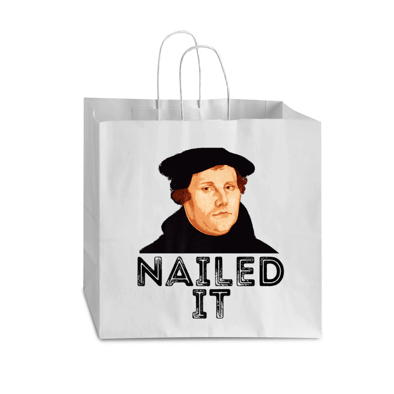 Martin Luther Nailed It 500th Reformation Day Protestant Premium T Shi Vogue Paper Bag - 16 X 6 X 12 | Artistshot