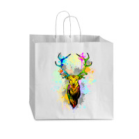 Deer Popart Dripping Paint, Deer Pop Art, Dripping Paint, Deer Drippin Vogue Paper Bag - 16 X 6 X 12 | Artistshot