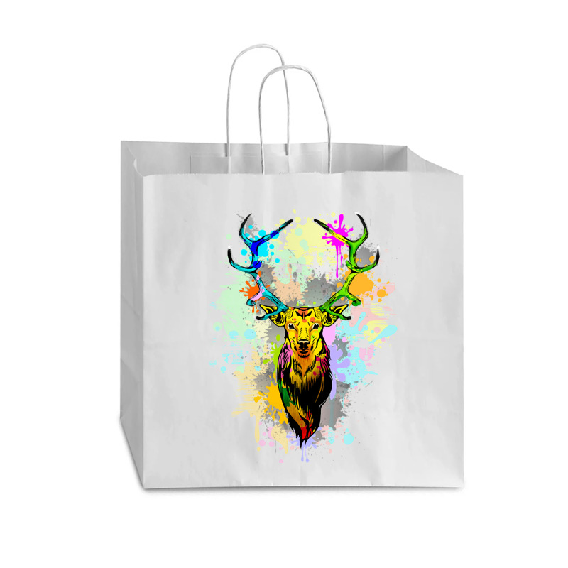 Deer Popart Dripping Paint, Deer Pop Art, Dripping Paint, Deer Drippin Vogue Paper Bag - 16 X 6 X 12 | Artistshot