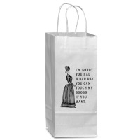 Sorry You Had A Bad Day You Can Touch My Boobs If You Want T Shirt Wine Paper Bag - 5 1/2 X 3 1/4 X 13 | Artistshot