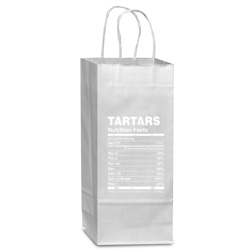 Tartars Nutrition Facts College University T Shirt Wine Paper Bag - 5 1/2 x 3 1/4 x 13 by hankeajrippleex5 | Artistshot