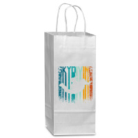 Retro Vintage Skydiving Wine Paper Bag - 5 1/2 X 3 1/4 X 13 | Artistshot