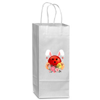 Bowling Easter Bunny Egg 2020 Rabbit Flowers Pascha Bowler Wine Paper Bag - 5 1/2 X 3 1/4 X 13 | Artistshot