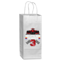 Kids 3 Year Old Race Car Birthday Formula 3rd Racing Party Gift Wine Paper Bag - 5 1/2 X 3 1/4 X 13 | Artistshot