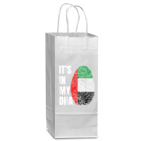 Fingerprint Dna Biometry Flag Arabic Emirates T Shirt Wine Paper Bag - 5 1/2 X 3 1/4 X 13 | Artistshot