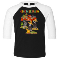 Australian Cattle Dog Cinco De Mayo Riding Truck Mexico Costume Toddler 3/4 Sleeve Tee | Artistshot