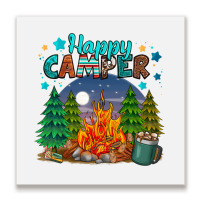 Happy Camper Metal Print Square | Artistshot