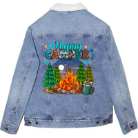 Happy Camper Unisex Sherpa-lined Denim Jacket | Artistshot