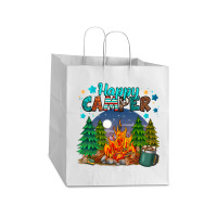 Happy Camper Take Out Paper Bag - 14 X 10 X 15 1/2 | Artistshot