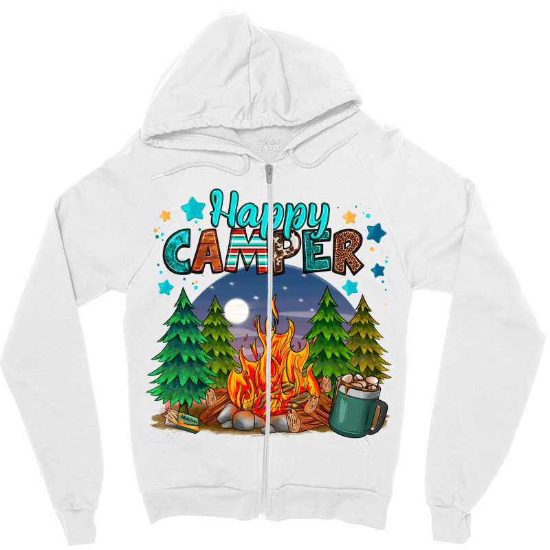 Happy Camper Zipper Hoodie | Artistshot