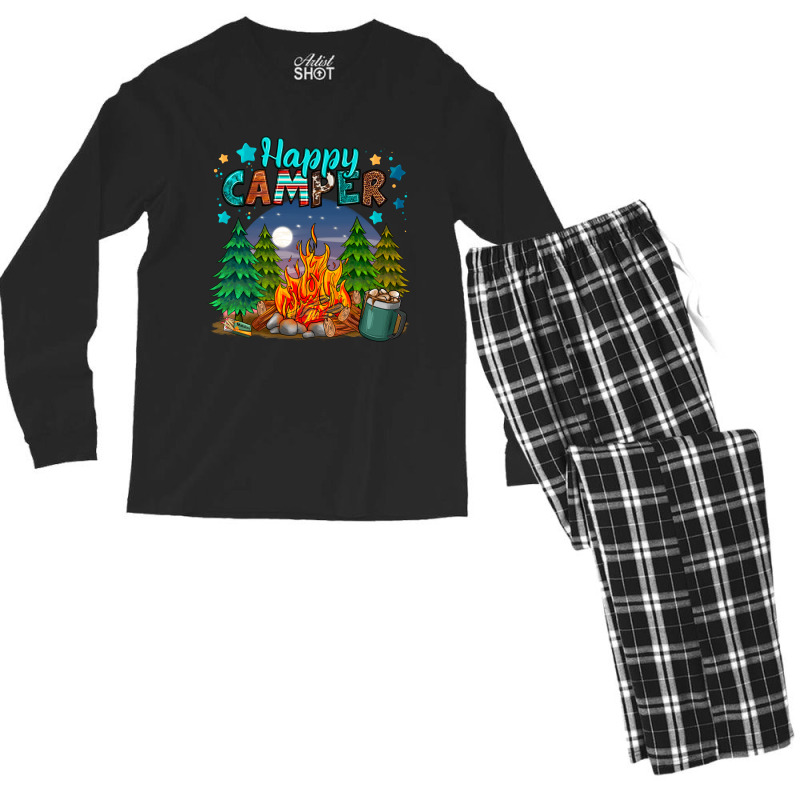 Happy Camper Men's Long Sleeve Pajama Set | Artistshot