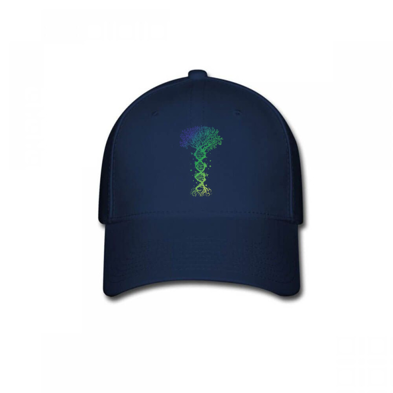 Dna Tree T  Shirt D N A Tree Of Life Genetics Colorful Biology Science Baseball Cap by savannasavor | Artistshot