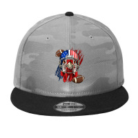 American Football Player Chicken Patriotic Chicken Farmer Camo Snapback | Artistshot